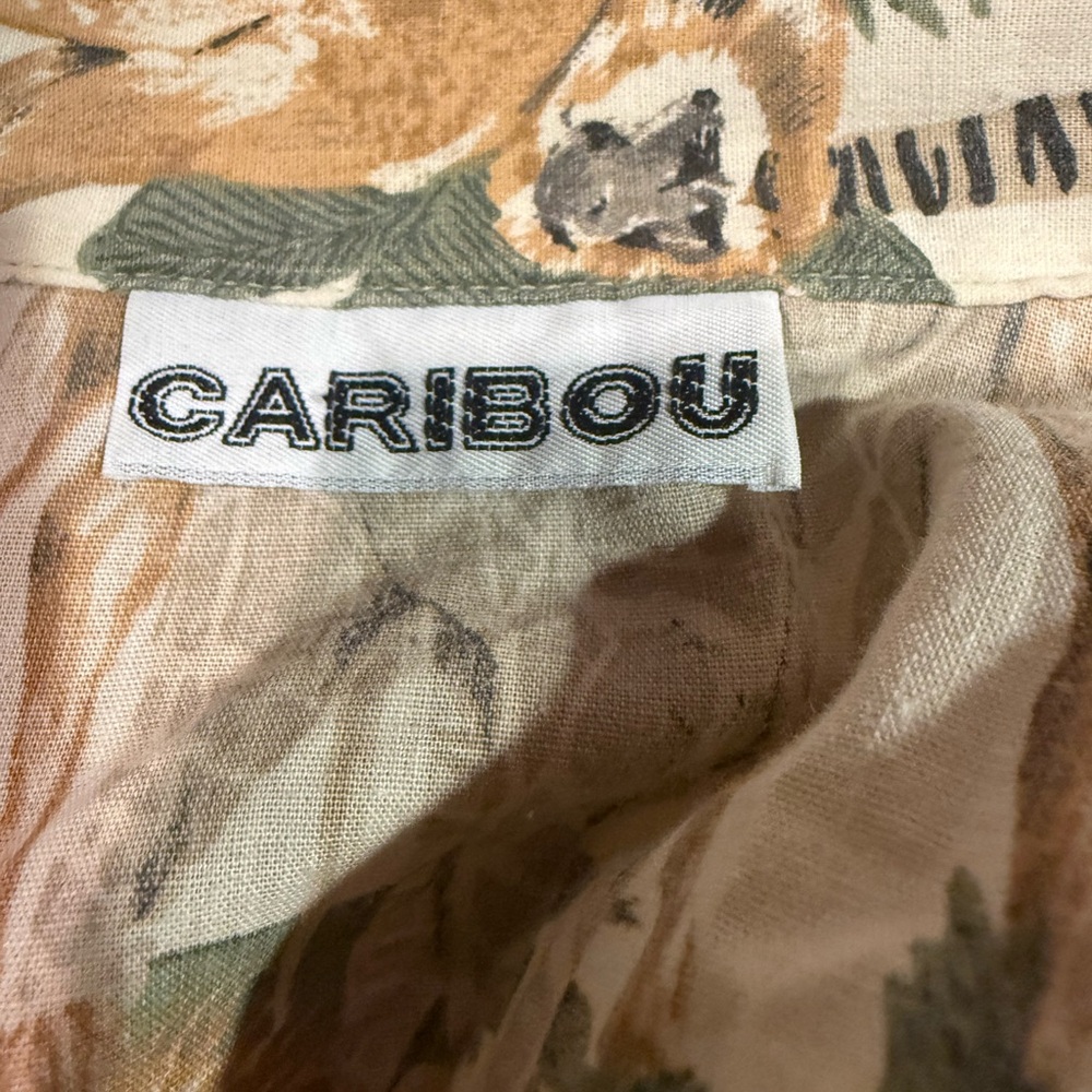 Safari Animal Print Button-Down Shirt — Beige/Brown - Picture 4 of 5